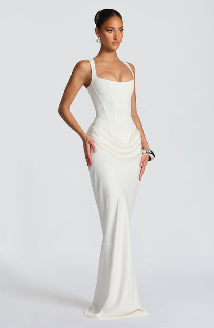Eleonora | Abito Maxi con Scollo Squadrato