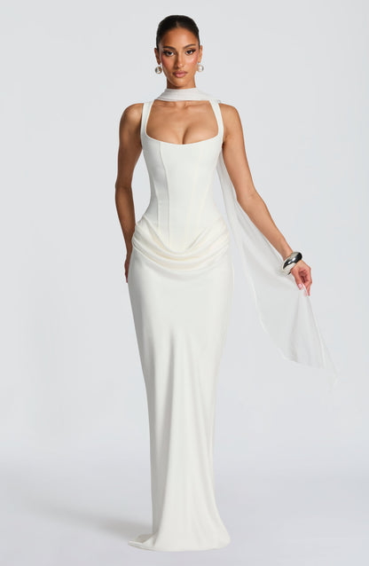 Eleonora | Abito Maxi con Scollo Squadrato