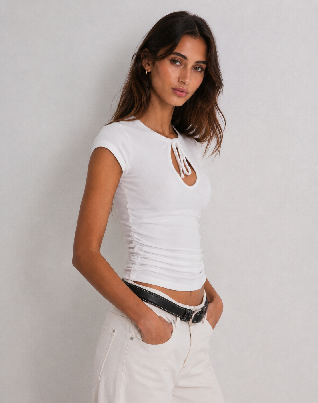 Claudia | Top aderente con spacco