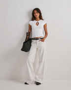 Claudia | Top aderente con spacco