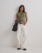Claudia | Top aderente con spacco