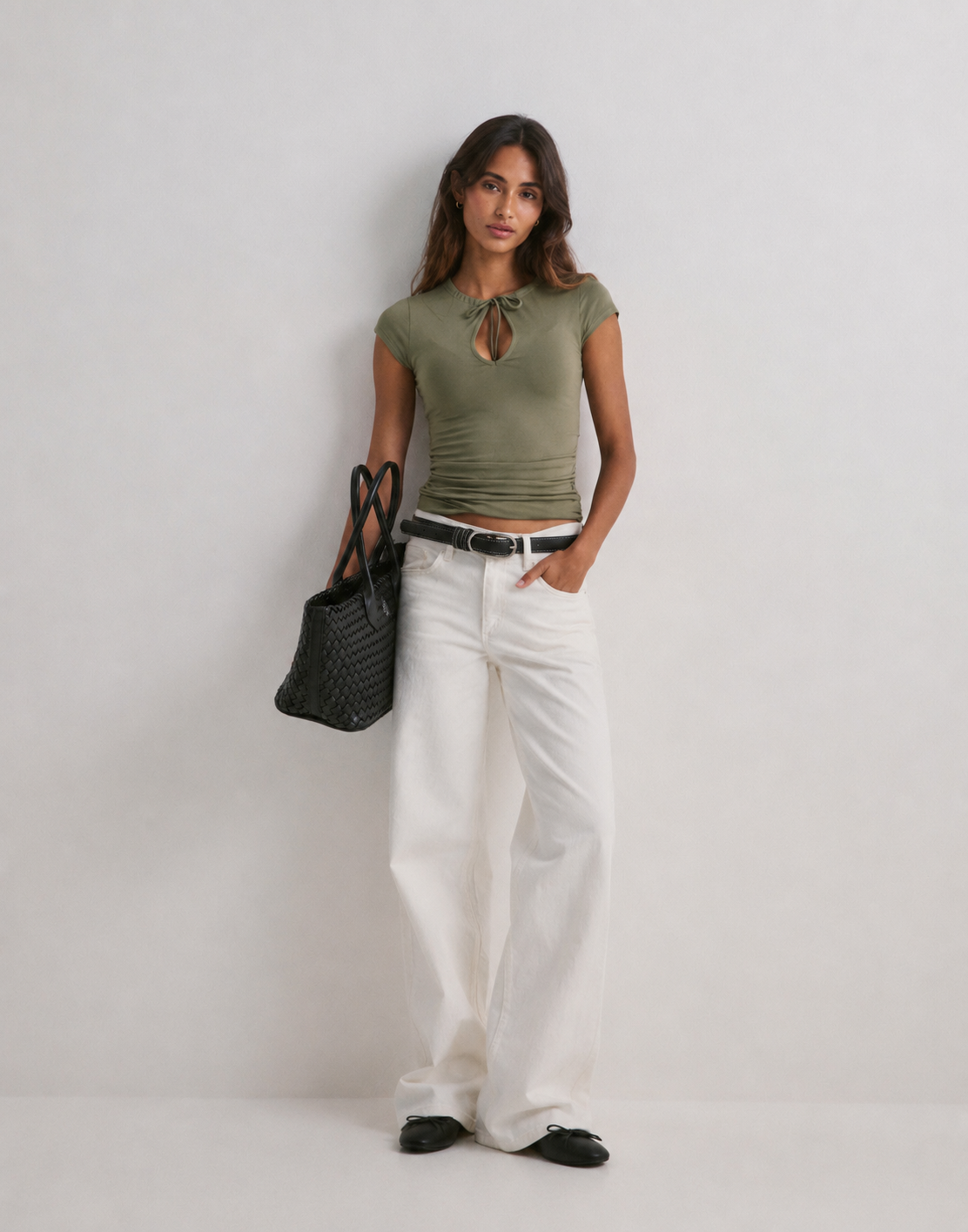 Claudia | Top aderente con spacco