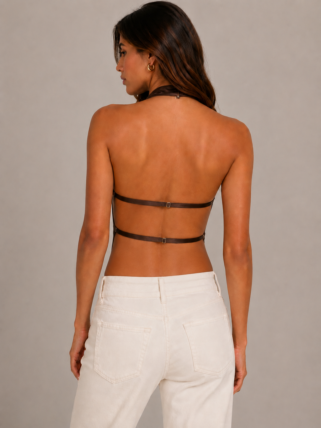 Irene | Top halter in raso