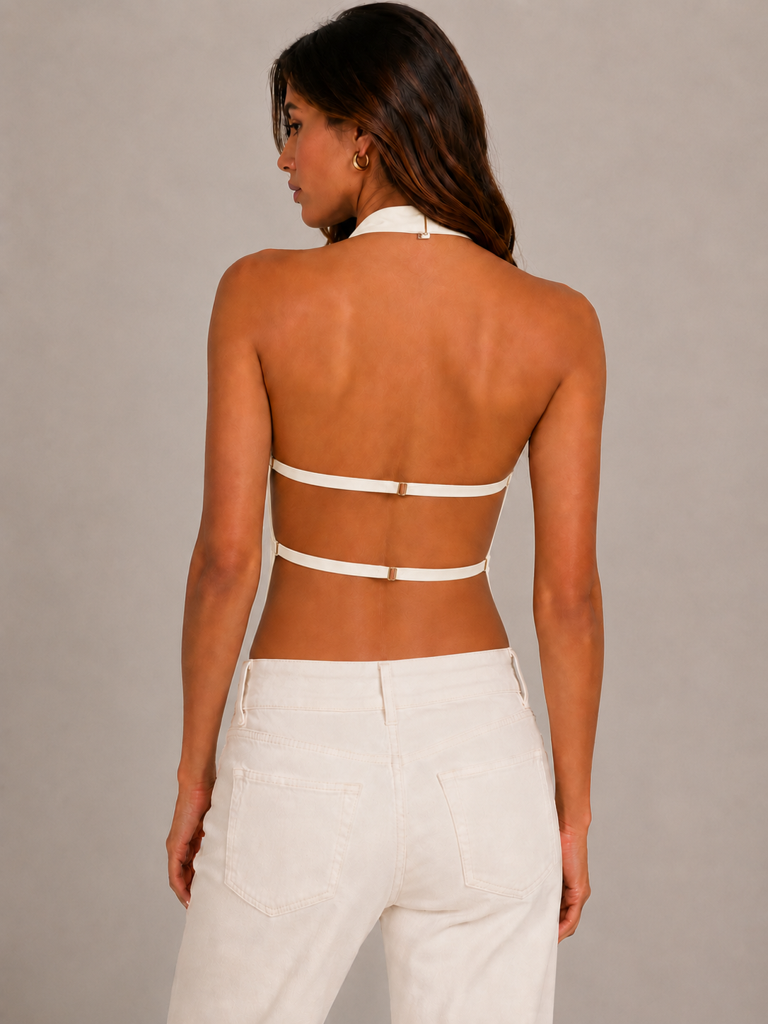 Irene | Top halter in raso
