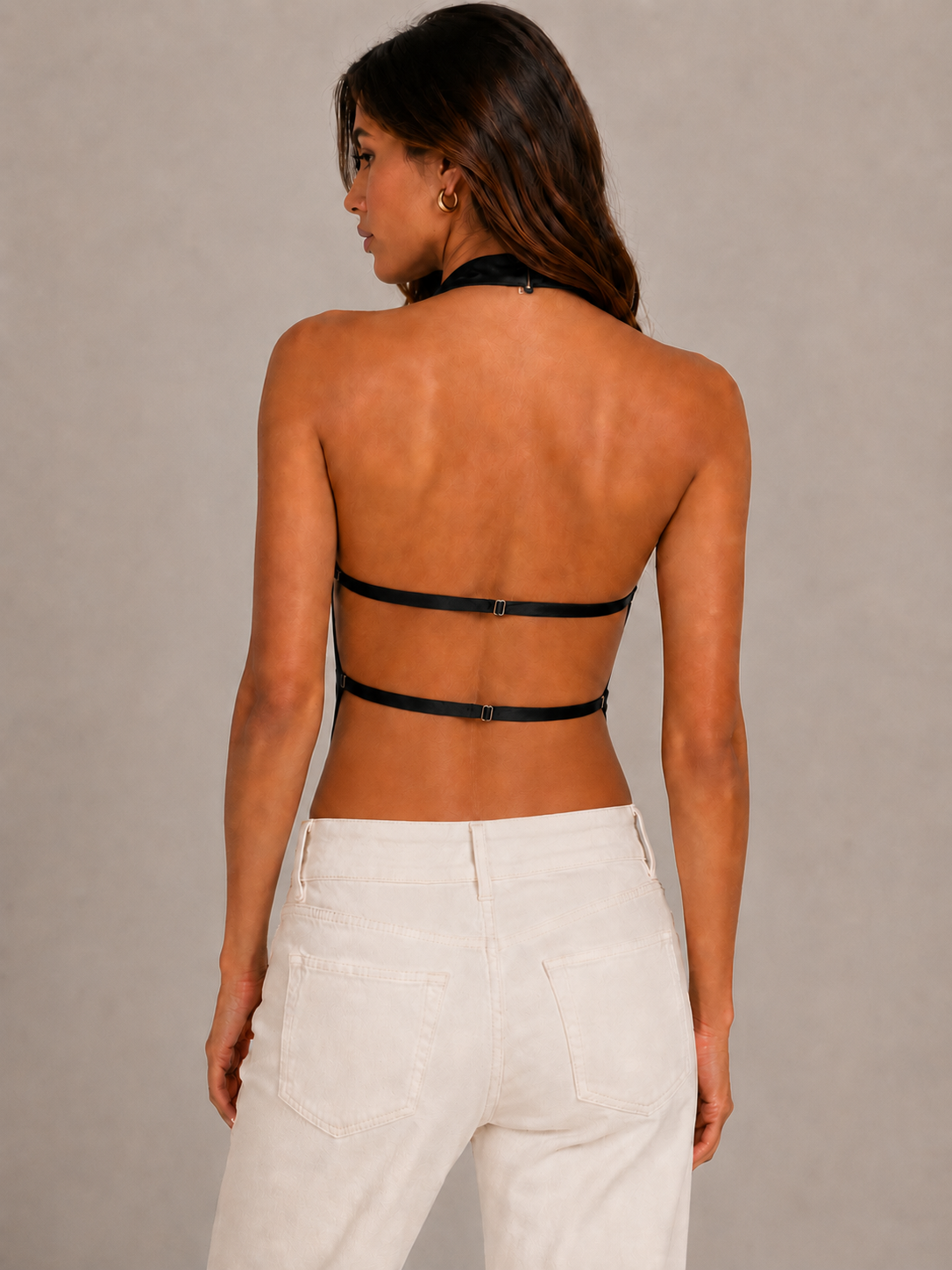 Irene | Top halter in raso