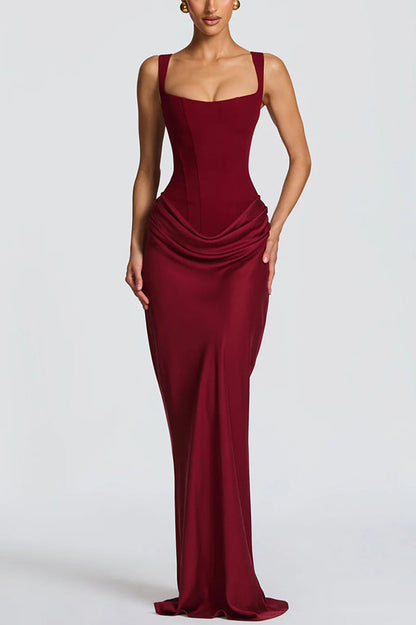 Eleonora | Abito Maxi con Scollo Squadrato