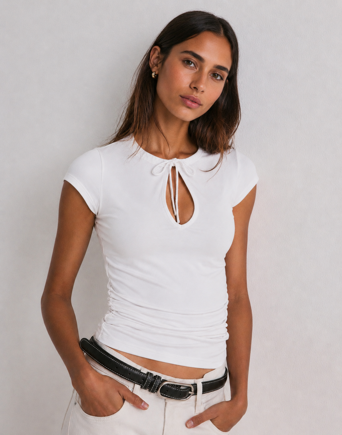 Claudia | Top aderente con spacco