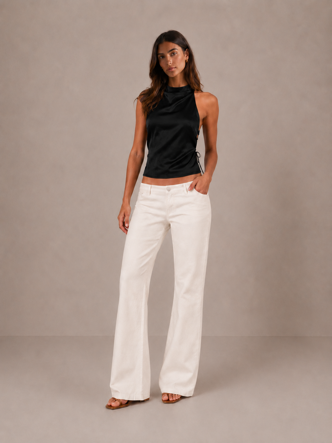 Irene | Top halter in raso