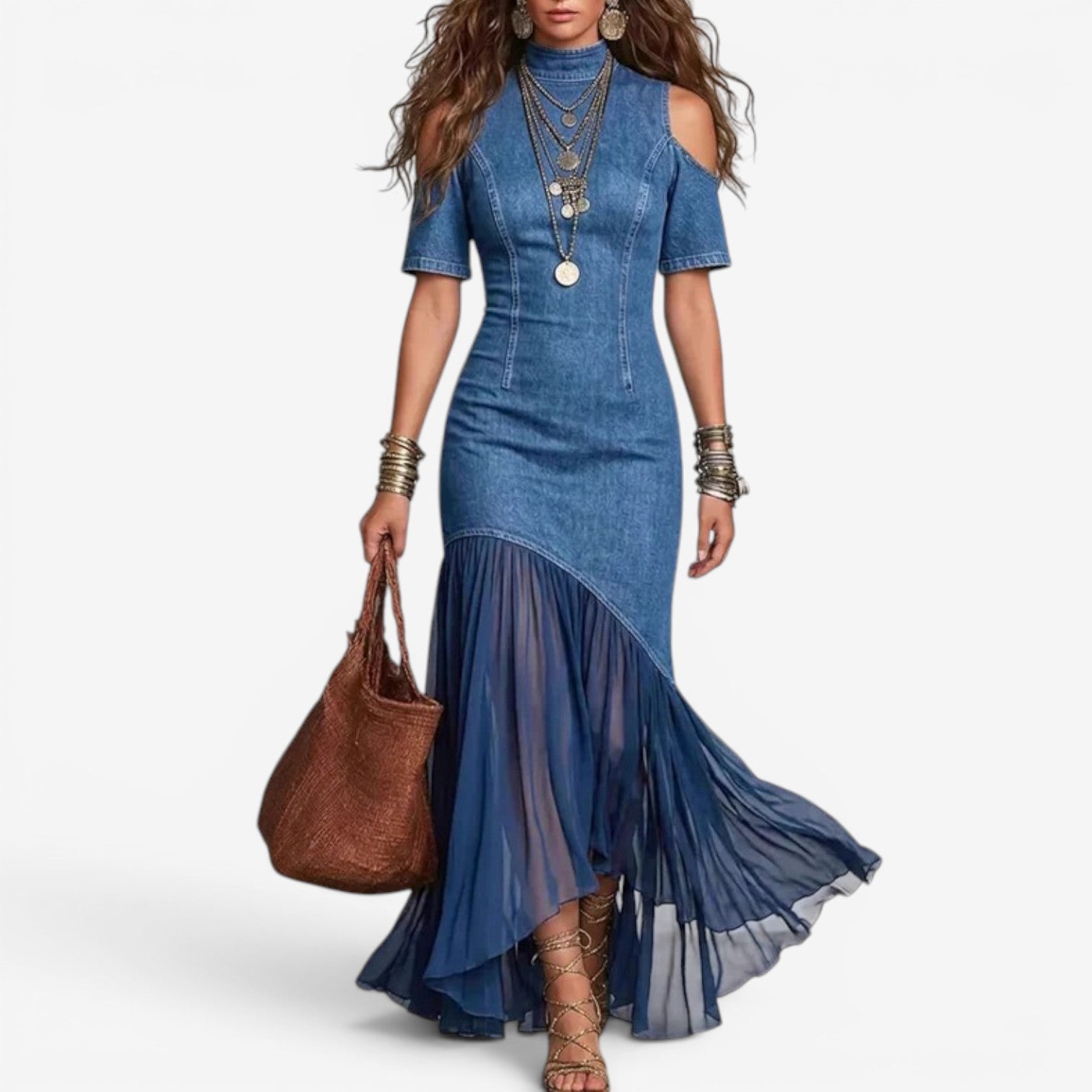 Ester | Abito lungo di denim