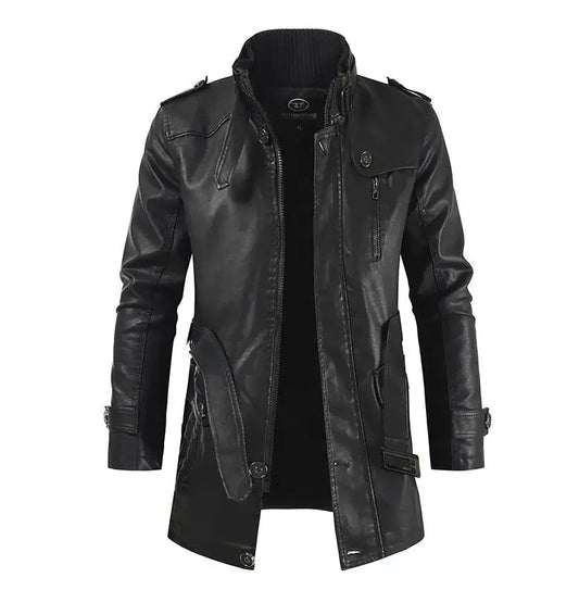 Filippo | Giacca Biker Lunga in Pelle