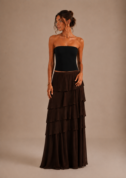 Giada | Gonna maxi a balze a strati