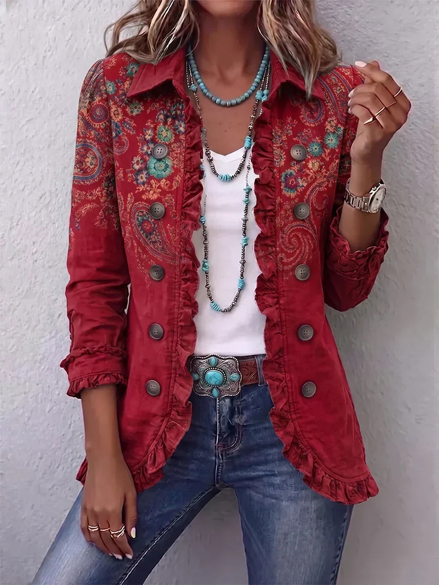 Natividad | Chaqueta cachemira con volantes
