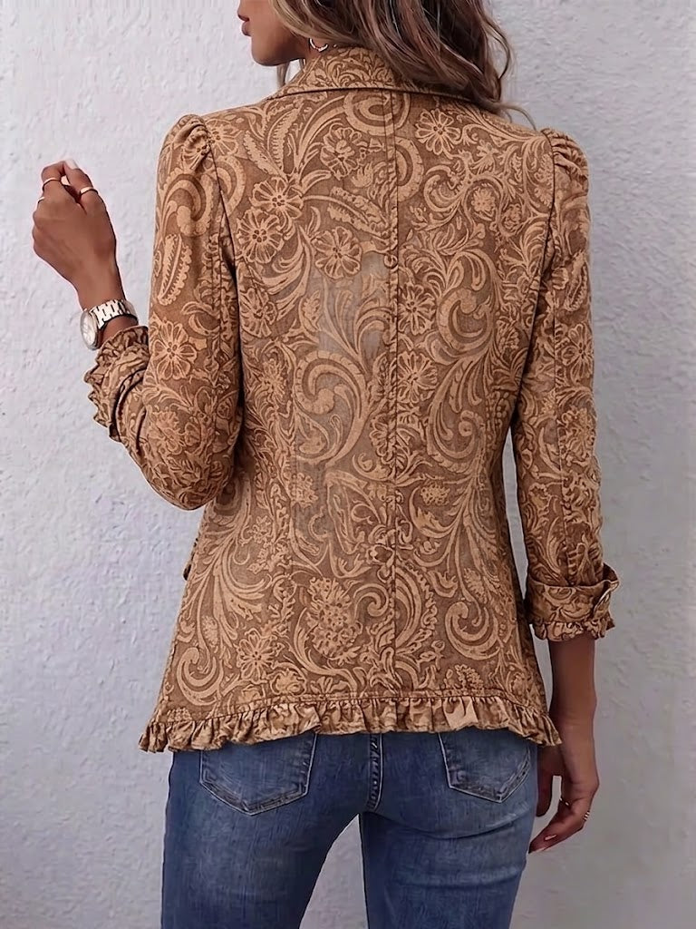 Celestina | Giacca Floreale Vintage con Volants