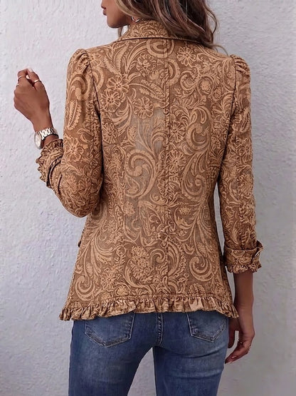 Celestina | Giacca Floreale Vintage con Volants