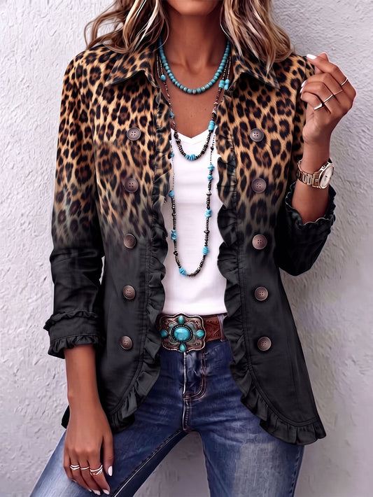 Agnese | Blazer Leopardato Sfumato Nero