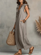 Violetta | Abito Lungo Boho in Lino