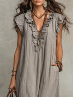 Violetta | Abito Lungo Boho in Lino