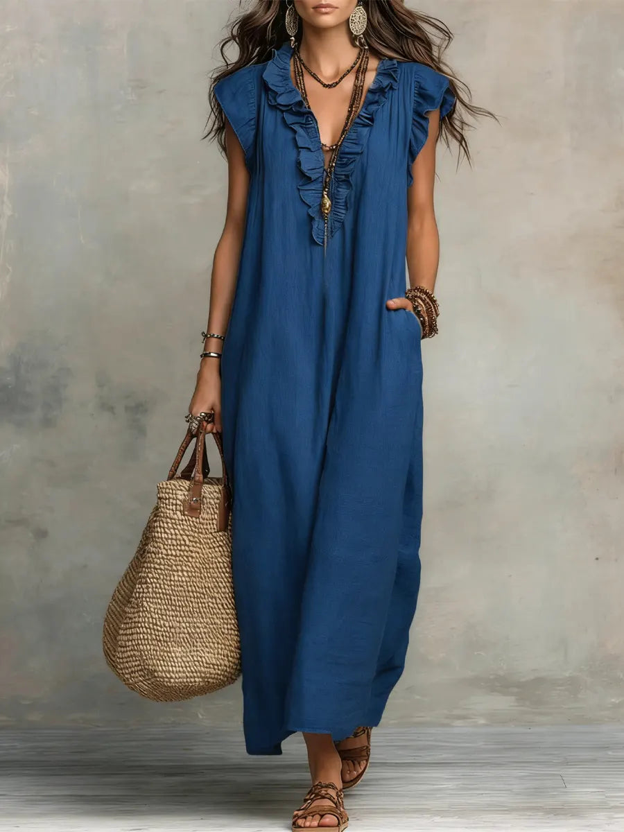 Violetta | Abito Lungo Boho in Lino