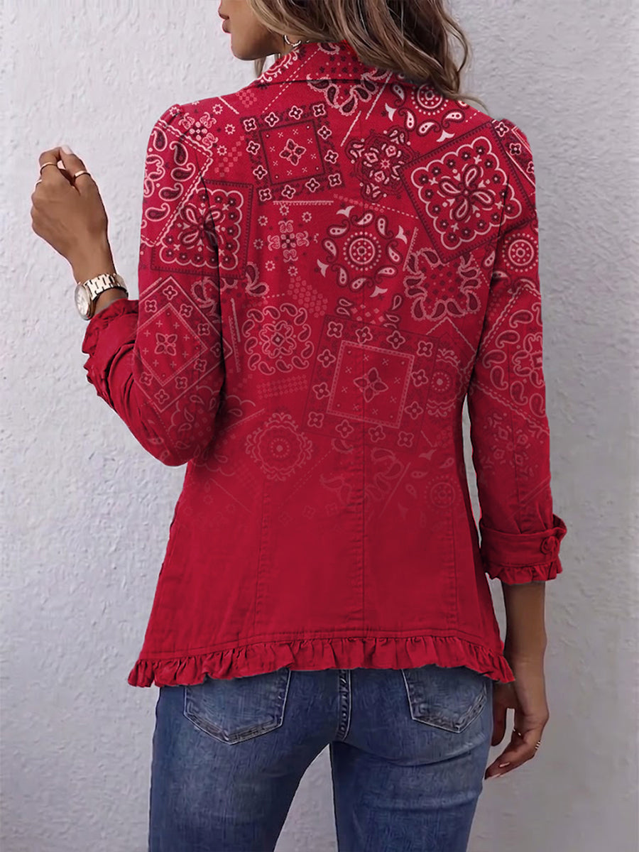 Leonilde | Giacca Stampa Cashmere Sfumata