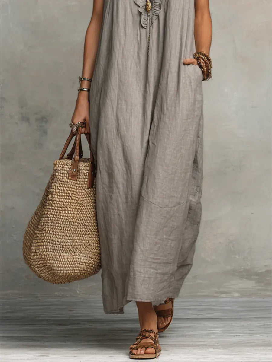 Violetta | Abito Lungo Boho in Lino