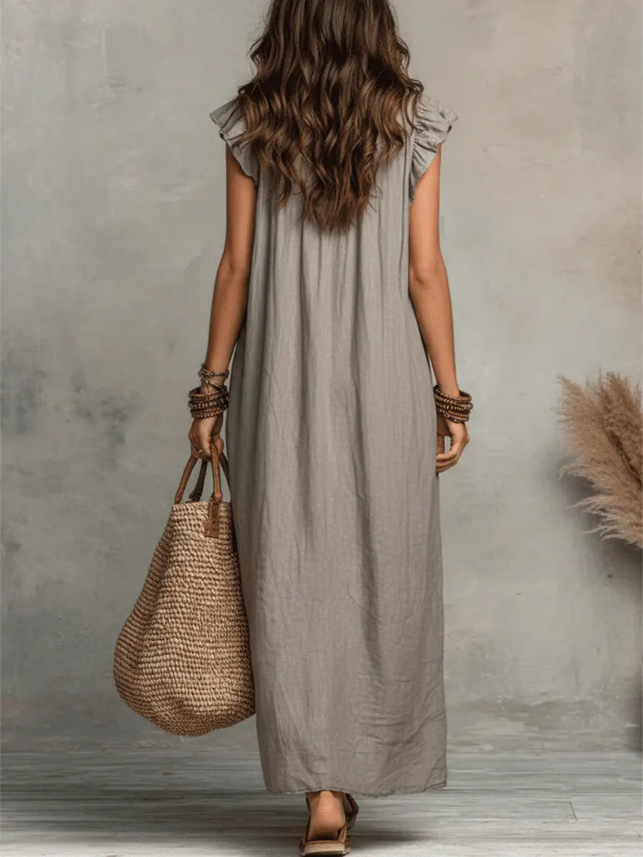 Violetta | Abito Lungo Boho in Lino