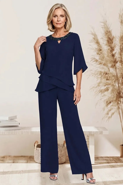 Cornelia | Completo Elegante con Blusa e Pantalone Ampio