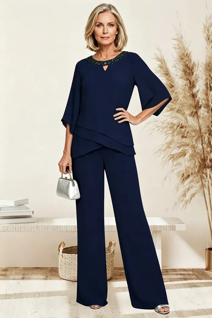 Cornelia | Completo Elegante con Blusa e Pantalone Ampio