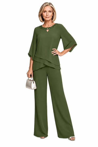Cornelia | Completo Elegante con Blusa e Pantalone Ampio