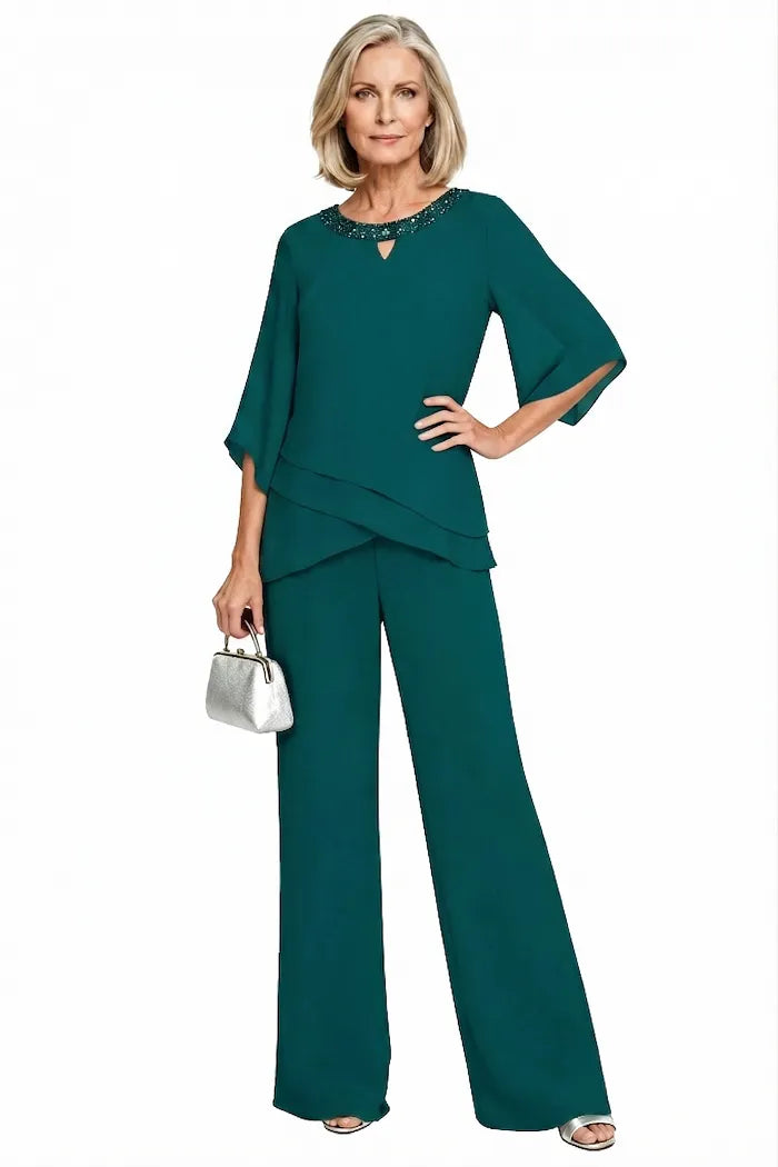 Cornelia | Completo Elegante con Blusa e Pantalone Ampio
