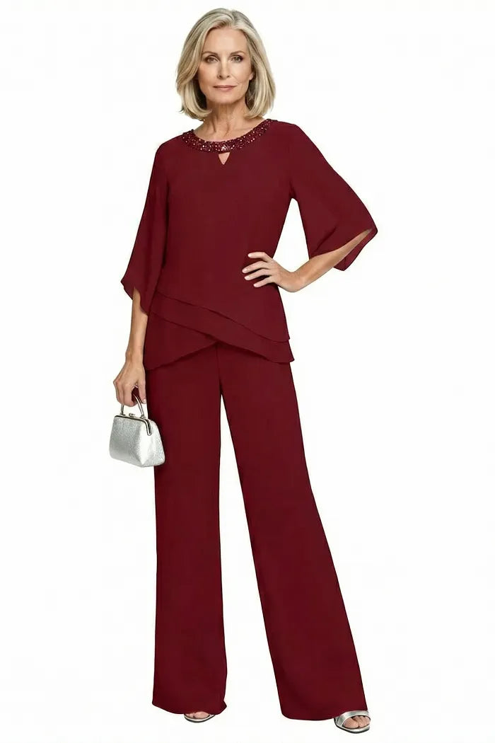 Cornelia | Completo Elegante con Blusa e Pantalone Ampio