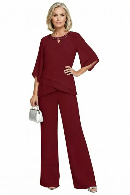 Cornelia | Completo Elegante con Blusa e Pantalone Ampio