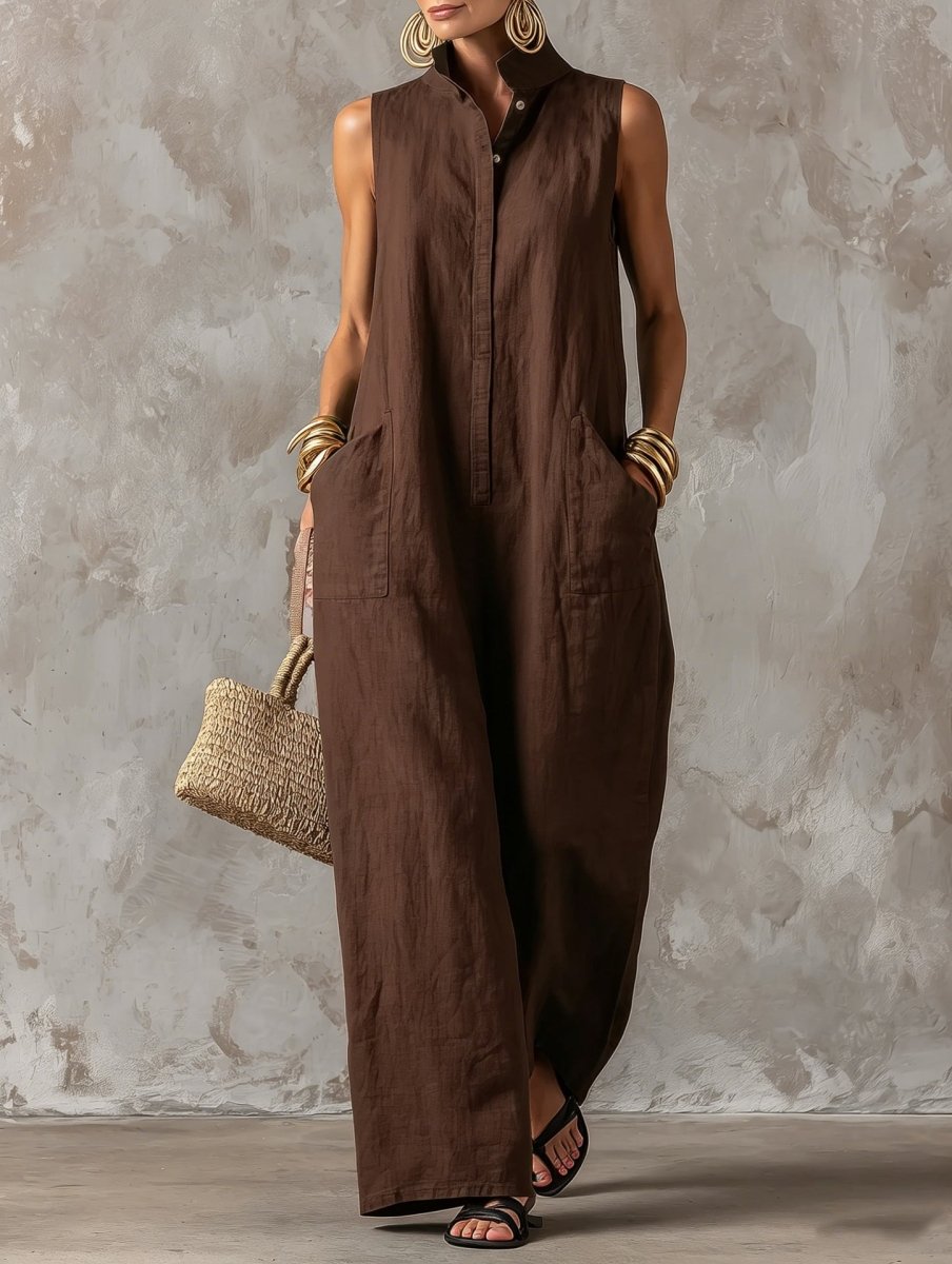 Lorena | Abito Maxi in Lino Costa