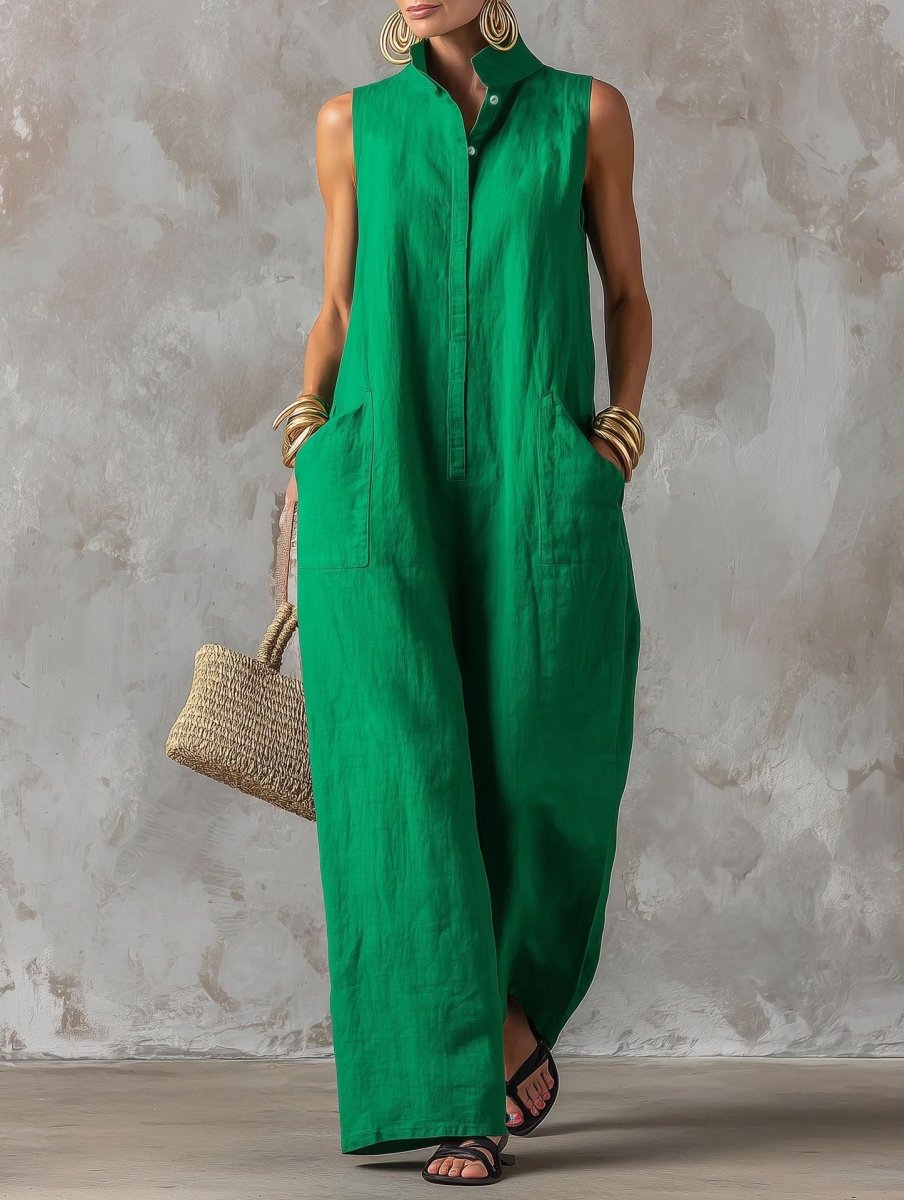Lorena | Abito Maxi in Lino Costa