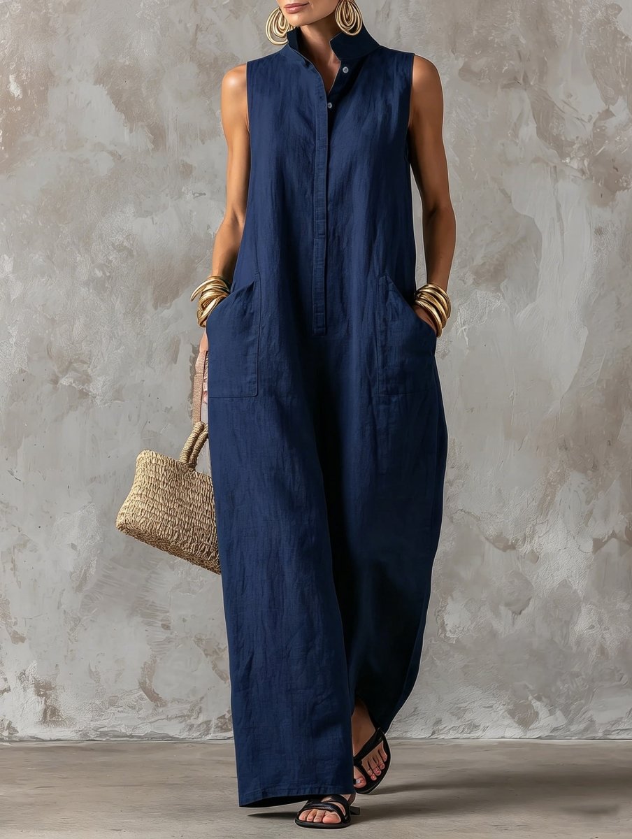 Lorena | Abito Maxi in Lino Costa