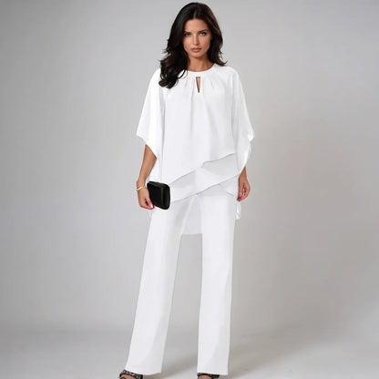 Sibilla | Completo Elegante con Top Stratificato e Pantaloni